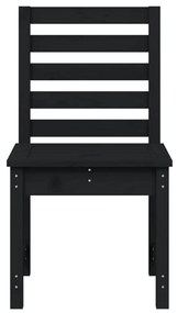 Καρέκλες Κήπου 2 τεμ. Μαύρο 40,5x48x91,5 εκ. Μασίφ Ξύλο Πεύκου - Μαύρο