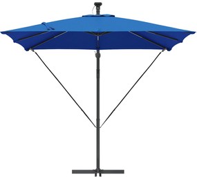 vidaXL Ομπρέλα Cantilever Banana με κλειδαριά Μπλε 249 x 249 x 250 εκ.