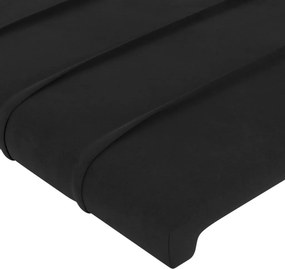 vidaXL Κεφαλάρι Μαύρο Βελούδινο 90x5x118/128 εκ.