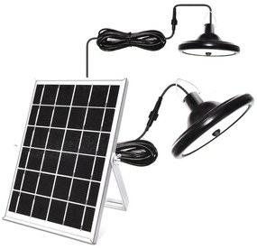 GDPLUS Σετ 2 Κρεμαστά Ηλιακά Φωτιστικά 12W 1000lm Θερμό Λευκό με Αισθητήρα Κίνησης