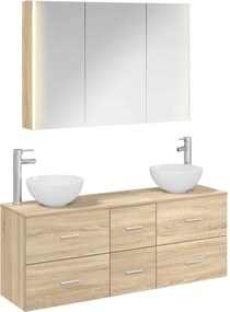 vidaXL Σετ Επίπλων Μπάνιου 4 pcs Sonoma Δρυς