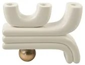 Κηροπήγιο Κεραμικό Λευκό Ματ 22,5x7x16,5εκ. Zen Collection 24.21.50864
