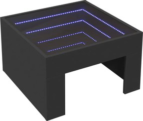 vidaXL Τραπεζάκι Σαλονιού Infinity LED Μαύρο 50x50x30 εκ.