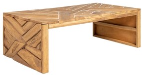 vidaXL Τραπέζι Σαλονιού «Διαβρωμένο» Στιλ 110 x 35 x 38 εκ. Ξύλο Teak