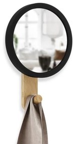Κρεμάστρα Τοίχου Με Καθρέπτη 318410-045 Black-Natural Umbra Wood