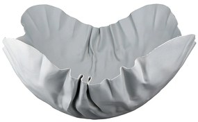 Βάζο ArteLibre Τσαλακωμένο Λευκό Μέταλλο 14cm-05160753
