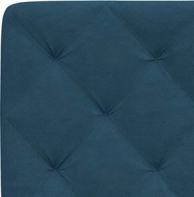 vidaXL Κρεβάτι με Στρώμα Μπλε 90 x 190 εκ. Βελούδινος