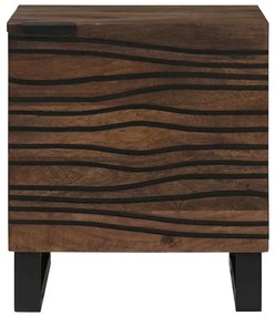 vidaXL Κομοδίνο 2 pcs Καρυδιά 40 x 33 x 46 εκ. Μασίφ ξύλο μάνγκο