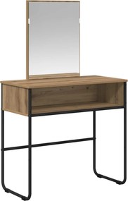 vidaXL Τραπέζι περιποίησης με ράφι Artisan Δρυς 81 x 40 x 131 εκ