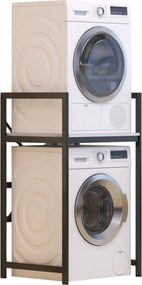 Ντουλάπι Πλυντηρίου Λευκό / Μαύρο CLICETO 70x60x116