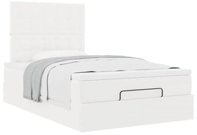 Οθωμανικό κρεβάτι με στρώμα Λευκό 120x190 cm Faux Leather