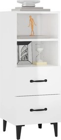 vidaXL Ντουλάπι Γυαλιστερό Λευκό 34,5x34x90 εκ. Επεξεργασμένο Ξύλο