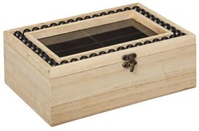 Μπιζουτιέρα Safari 07.173473 24x17x9cm Natural-Black Wood