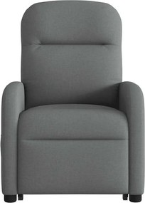 vidaXL Πολυθρόνα Ανακλινόμενη με Ανύψωση Σκούρο Γκρι Υφασμάτινη