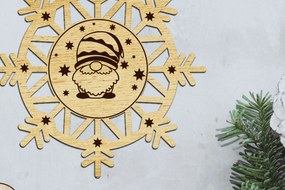 Σετ των 2 Intra απο ξύλο plywood Χρώμα wenge 3mm-4mm πάχος - Παιχνίδι Χριστουγεννιάτικου Δέντρου με κομμένο Gnome Δίασταση 4x4 cm INTRAFABR-104163458