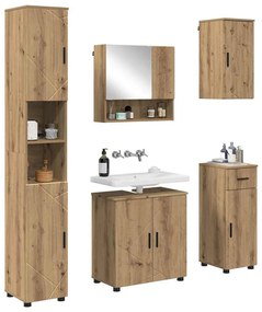 vidaXL Σετ Επίπλων Μπάνιου 5 pcs artisan δρυς 61 x 35 x 64 εκ.