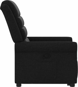 vidaXL Πολυθρόνα Ανακλινόμενη με Ανύψωση Μαύρη Υφασμάτινη