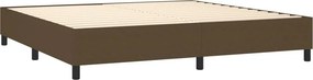 vidaXL Κρεβάτι Boxspring με Στρώμα Σκούρο Καφέ 200x200 εκ. Υφασμάτινο