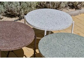 Τραπέζι terrazzo σκούρο καφέ 60 x 45 cm.