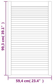 vidaXL Πορτάκια με Περσίδες 2 Τεμ. 99,3x59,4 εκ. από Μασίφ Ξύλο Πεύκου
