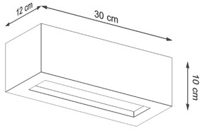 Sollux Φωτιστικό τοίχου Vega 1,σκυρόδεμα, γυαλί,1xE27/60w