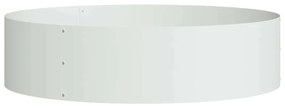 vidaXL Γλάστρα Κήπου Λευκό 80 x 80 x 20 cm Ατσάλι