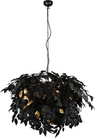 Φωτιστικό Οροφής Leavy R10464032 70x150cm 4xE14 28W Black-Gold RL Lighting