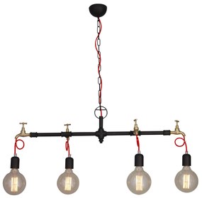 Φωτιστικό Οροφής  HL-083T-4 HIKARI BROWN RUSTY PENDANT - 51W - 100W - 77-2792