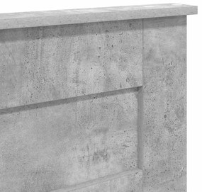 vidaXL Κεφαλάρι με κεφαλάρι Σκυρόδεμα Γκρι 150 cm Επεξεργασμένο ξύλο