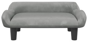 vidaXL Καναπές Παιδικός Ανοιχτό Γκρι 70 x 40 x 24 εκ. από Βελούδο
