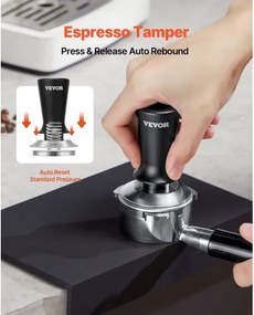 VEVOR 58mm Espresso Tamper Stainless Steel Coffee Tamper with Spring