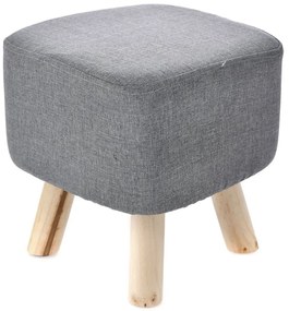 Σκαμπώ Με Ύφασμα 70506 30x30x33cm Grey-Natural