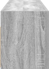 vidaXL Ντουλάπι τοίχου μπάνιου Γκρι Sonoma 100x25x30 cm