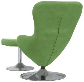 vidaXL Κάθισμα-αυγό 2 pcs Ανοιχτό πράσινο 63 x 73 x 90 εκ Βελούδο