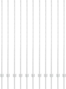 vidaXL Στύλος Περιφράξεων 11 pcs Ασημί 160 cm Ατσάλι