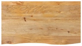 vidaXL Επιφάνεια Τραπεζιού 100x60x2,5 εκ. Live Edge Μασίφ Ξύλο Μάνγκο