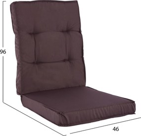 ΜΑΞΙΛΑΡΙ ΥΦΑΣΜΑΤΙΝΟ ΜΕ ΠΛΑΤΗ ΚΑΦΕ 96x46x7 εκ. HM5745.03