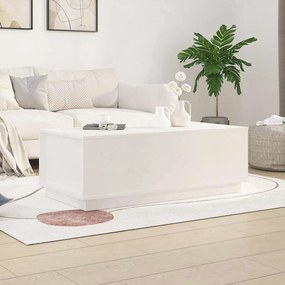 vidaXL Τραπεζάκι Σαλονιού Λευκό 100x50x35 εκ από Μασίφ Ξύλο Πεύκου