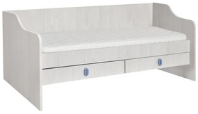 MATIS Κρεβάτι με δύο συρτάρια Numero 2F άσπρος δρύς/ μπλε 205x102,5x90 MATIS586119