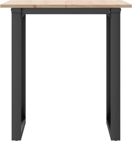 vidaXL Τραπέζι Τραπεζαρίας Πλαίσιο Ο Μασίφ Πεύκο/Ατσάλι