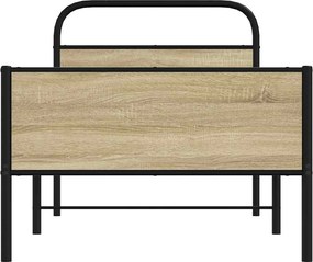vidaXL Πλαίσιο Κρεβατιού Χωρ. Στρώμα Sonoma Δρυς 75x190εκ Επεξ. Ξύλο