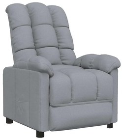 vidaXL Πολυθρόνα Ανακλινόμενη Ανοιχτό Γκρι Υφασμάτινη