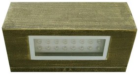 Adeleq Led Φωτιστικό Διπλό Ορθογώνιο Επίτοιχο Αλουμινίου 3.3W Ψυχρό Ρουστίκ 9-7060710