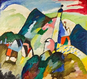 Αναπαραγωγή Murnau with Church II (1910), Wassily Kandinsky