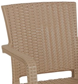 Τραπεζαρία Groovy-Halcyon σετ 5τεμ PP cappuccino 80x80x74,5εκ. 80x80x74.5 εκ.