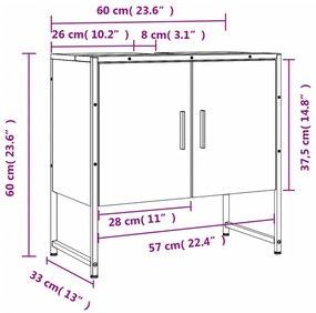 ΝΤΟΥΛΑΠΙ ΝΙΠΤΗΡΑ ΜΠΑΝΙΟΥ ΓΚΡΙ SONOMA 60X33X60 ΕΚ. ΕΠΕΞ. ΞΥΛΟ 842459