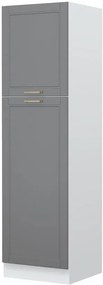 Επιδαπέδιο ντουλάπι ψηλό Tahoma K21-60-2KF-Λευκό - Γραφίτης