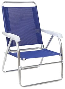 Megapap Καρεκλάκι Παραλίας Alu Αλουμινίου Μπλε 54x52x80εκ.
