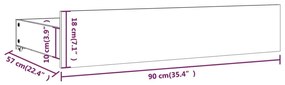 Πλαίσιο Κρεβατιού με Συρτάρια 120x190 εκ. Small Double - Καφέ