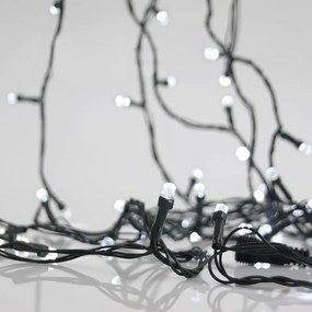 Eurolamp Σειρά 100 LED Διαμαντάκι Ψυχρό Λευκό Σταθερά 10m Πράσινο Καλώδιο IP44 Επεκτεινόμενα 600-11900